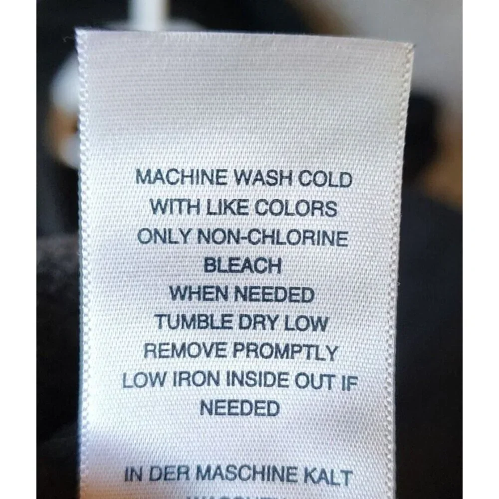 True Religion Black White‎ Spellout Pullover Drawstring Hoodie Size Large